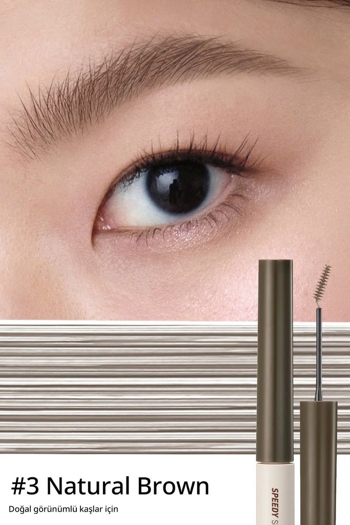 Mascara Mày PERIPERA Speedy Skinny Brow Mascara #03 Natural Brown
