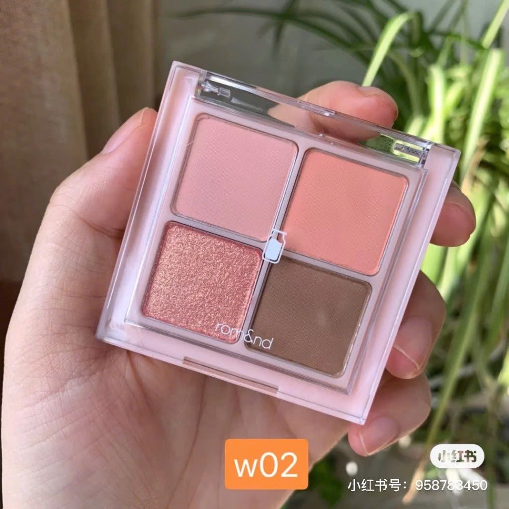 Phấn Mắt 4 Ô Romand Better Than Eyes #W02 Dry Peach Blossom
