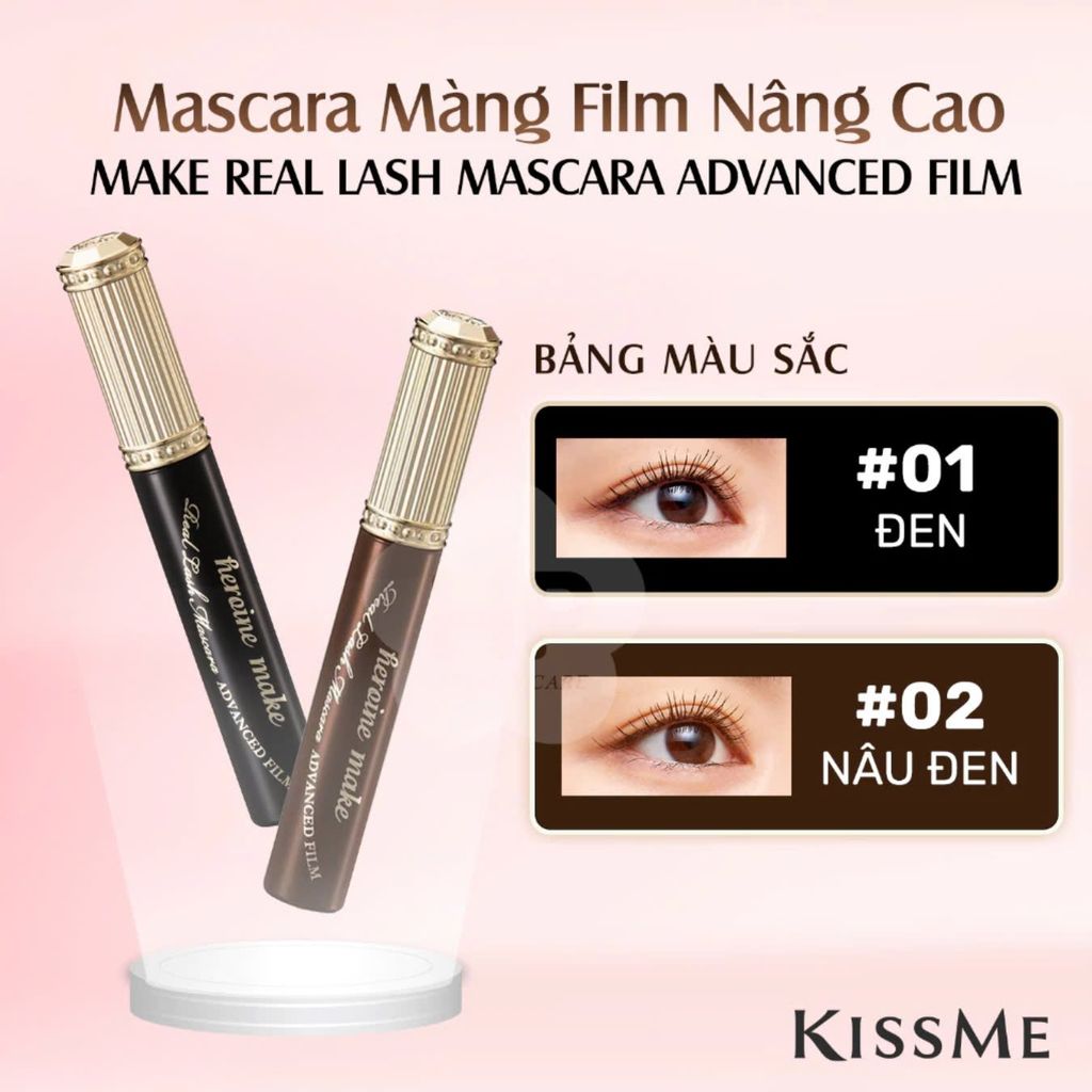 Mascara Kissme Màng Film Giúp Nâng Cong Và Dài Mi