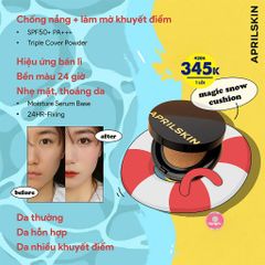 April Skin - Magic Snow Cushion Triple Cover Powder #21