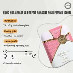 Nước Hoa Nữ Armaf Le Parfait Panache EDP 100ml (Ko Tđ)