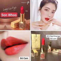 Son Thỏi Whoo Velvet Lip Rouge #24 Red Orange (Ko Tđ)