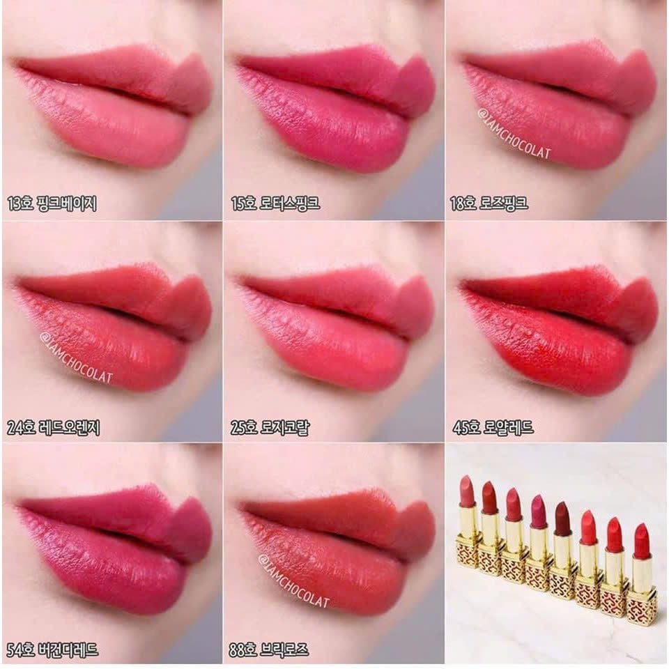 Son Thỏi Whoo Velvet Lip Rouge #24 Red Orange (Ko Tđ)