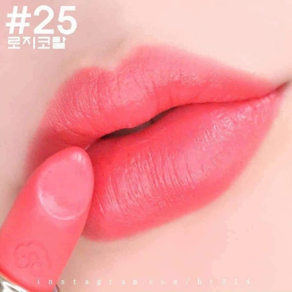 Son Thỏi Whoo Velvet Lip Rouge #25 Rosy Coral (Ko Tđ)