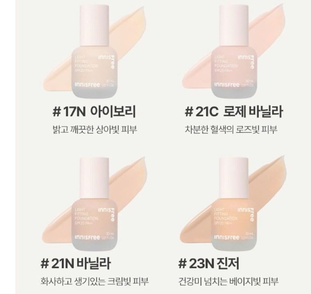 Kem Nền innisfree Light Fitting Foundation 30ml #21N