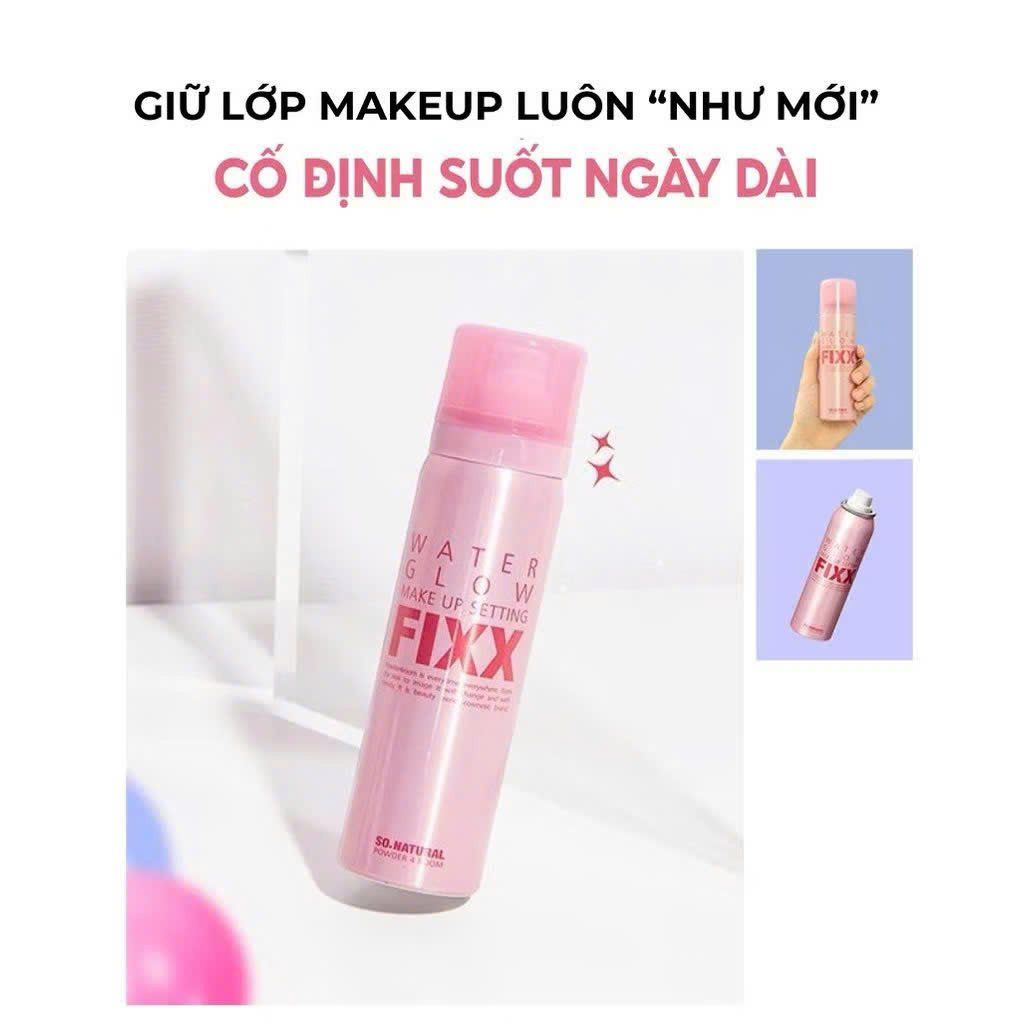 Xịt Khoá Makeup So Natural Fixx Water Glow Makeup Up Setting 75ml