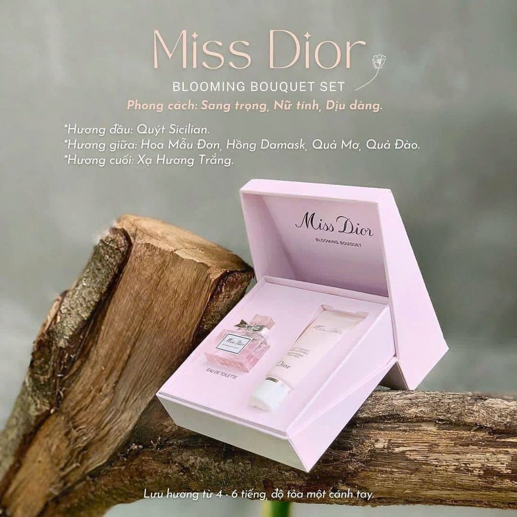 Set Nước Hoa Và Lotion Milk Miss Dior Blooming Bouquet ( 5ml + 20ml)