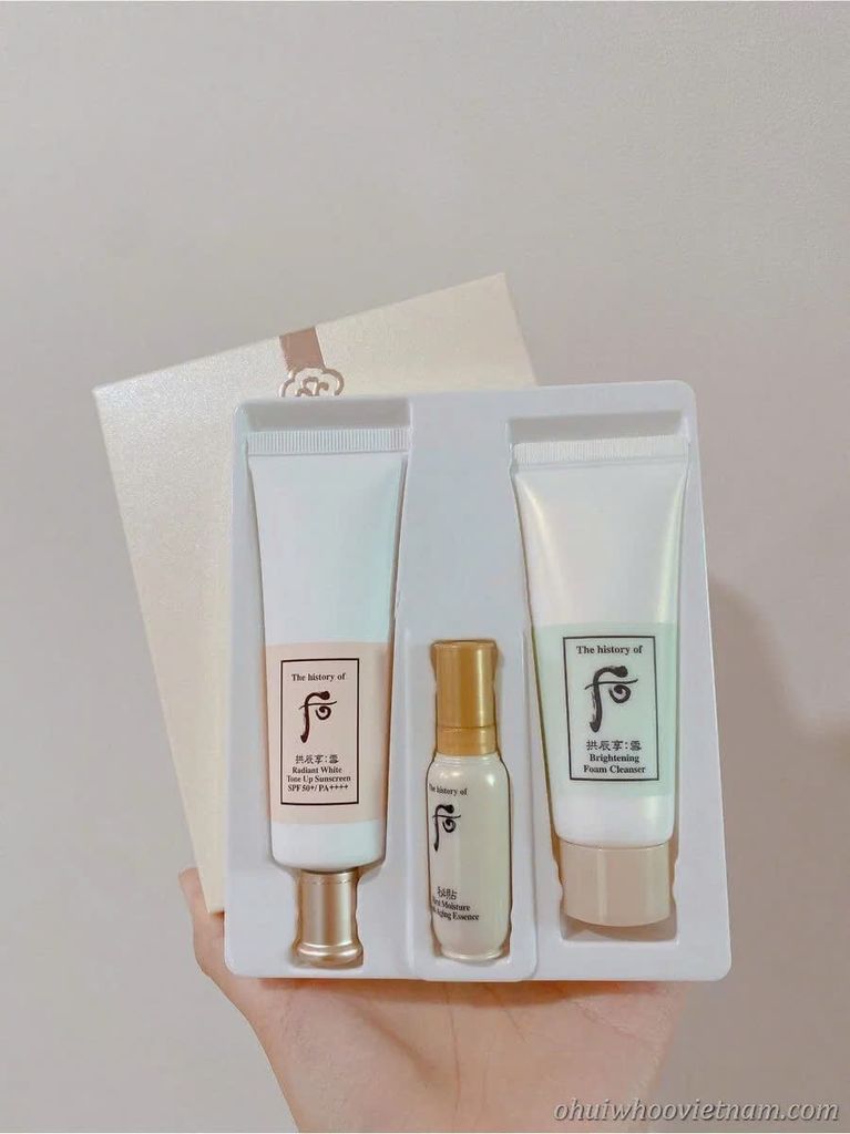 Set Kem Chống Nắng Nâng Tone Whoo Radiant White Tone Up Sunscreen 50ml ( Ko tđ)