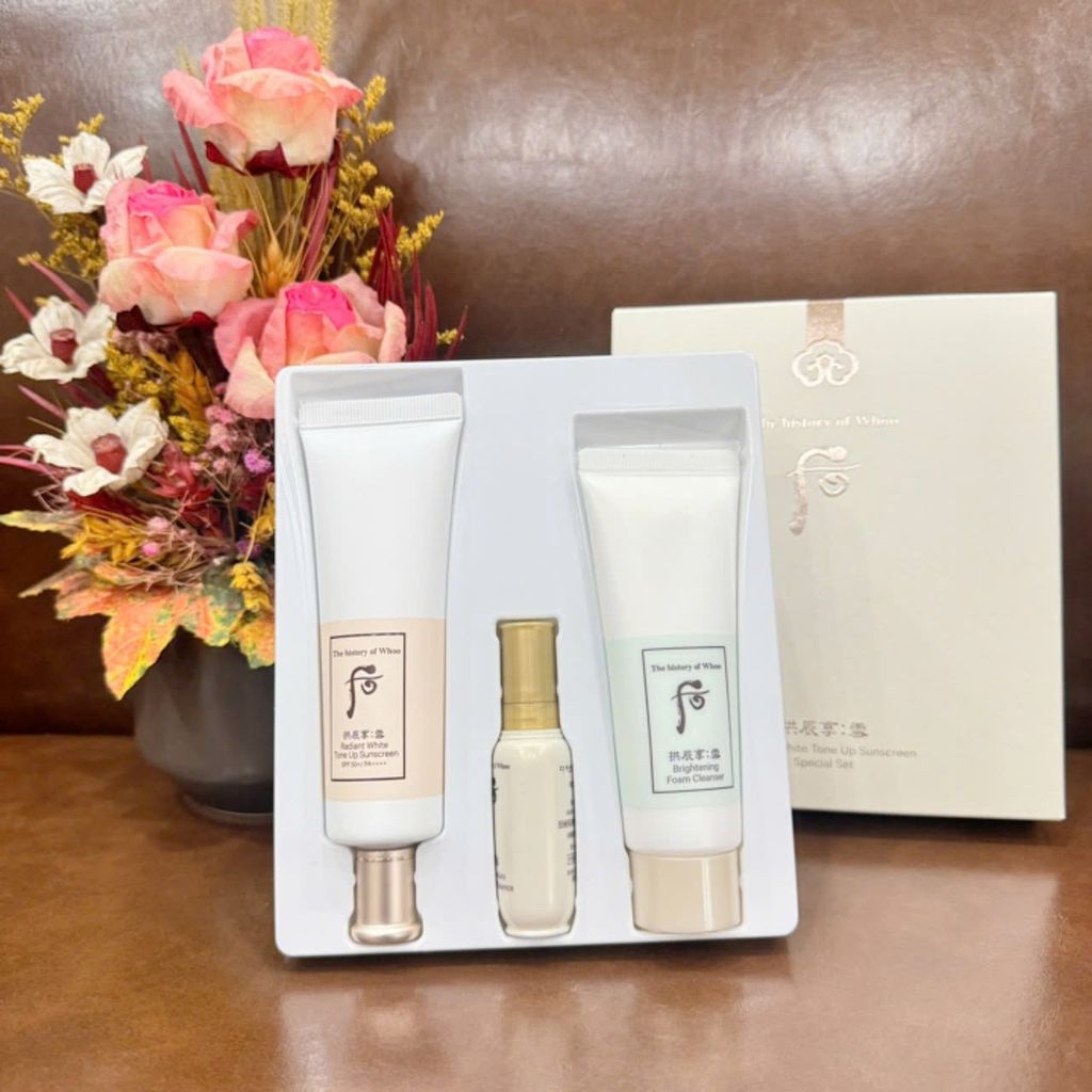 Set Kem Chống Nắng Nâng Tone Whoo Radiant White Tone Up Sunscreen 50ml ( Ko tđ)