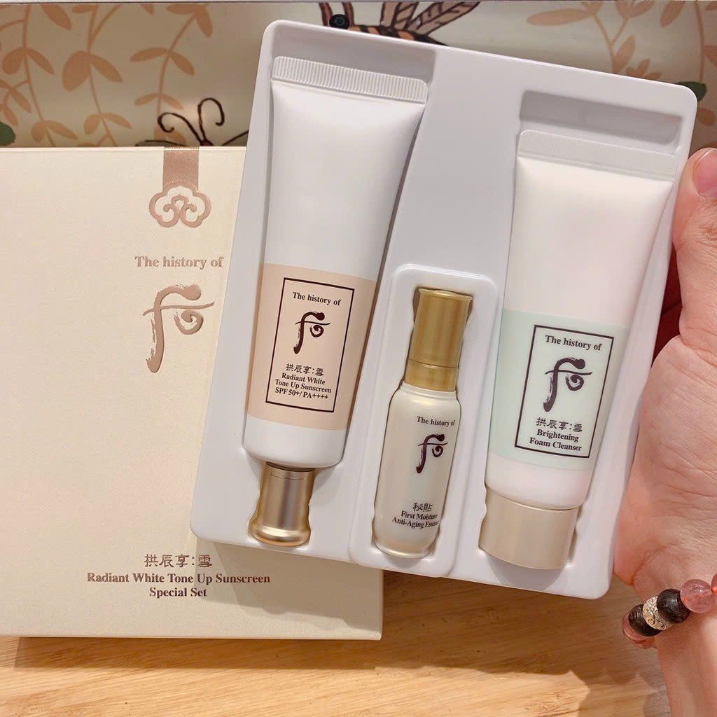 Kem Chống Nắng Nâng Tone Whoo Radiant White Tone Up Sunscreen 50ml (Kèm Mini)