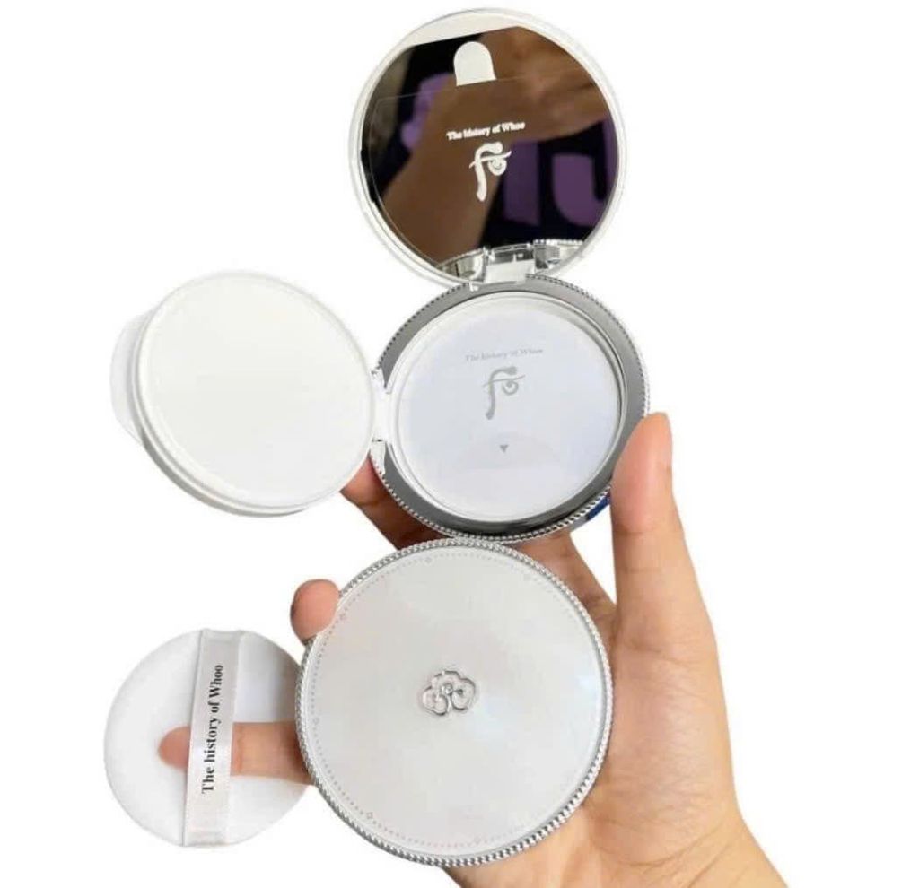 Set Phấn Nước Whoo Radiant White Moisture Cushion Foundation (Kèm 2 Lõi) Ko Tđ