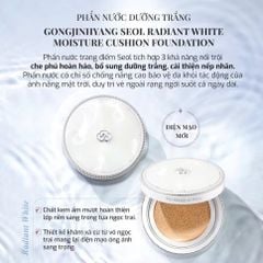 Set Phấn Nước Whoo Radiant White Moisture Cushion Foundation (Kèm 2 Lõi) Ko Tđ