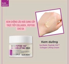 Kem Dưỡng Sur.Medic+ Trẻ Hoá Tái Tạo Da Hư Tổn Super Peptide 100TM Collagen Lifting Cream 50ml