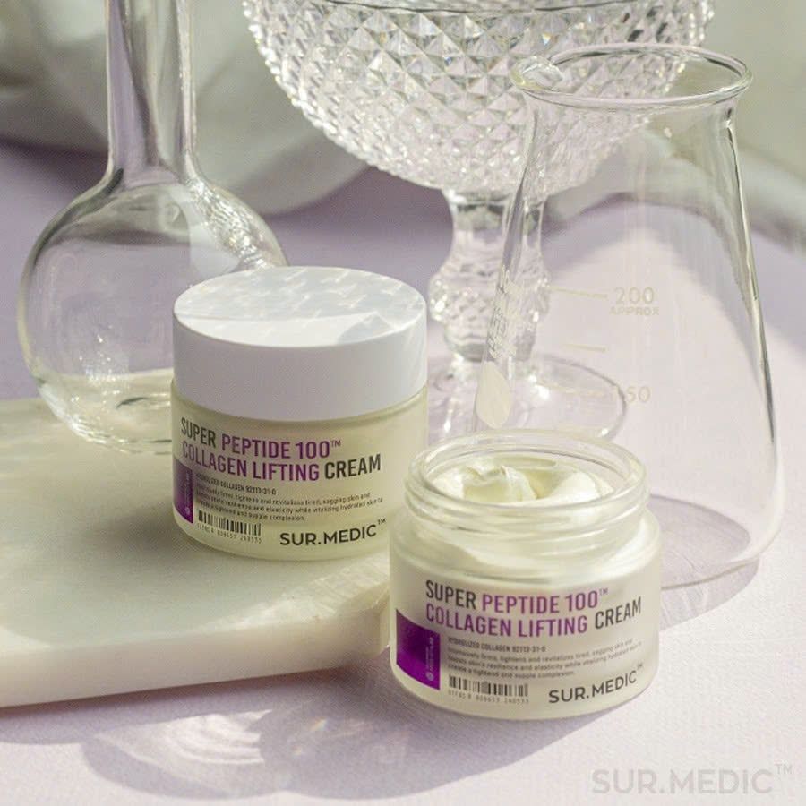 Kem Dưỡng Sur.Medic+ Trẻ Hoá Tái Tạo Da Hư Tổn Super Peptide 100TM Collagen Lifting Cream 50ml