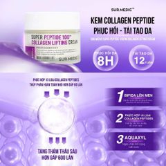 Kem Dưỡng Sur.Medic+ Trẻ Hoá Tái Tạo Da Hư Tổn Super Peptide 100TM Collagen Lifting Cream 50ml
