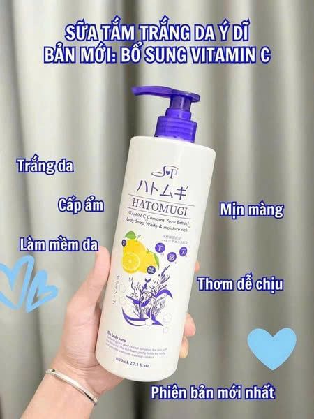 Sữa Tắm Sáng Da Hatomugi 800ml (Quả Yuzu)
