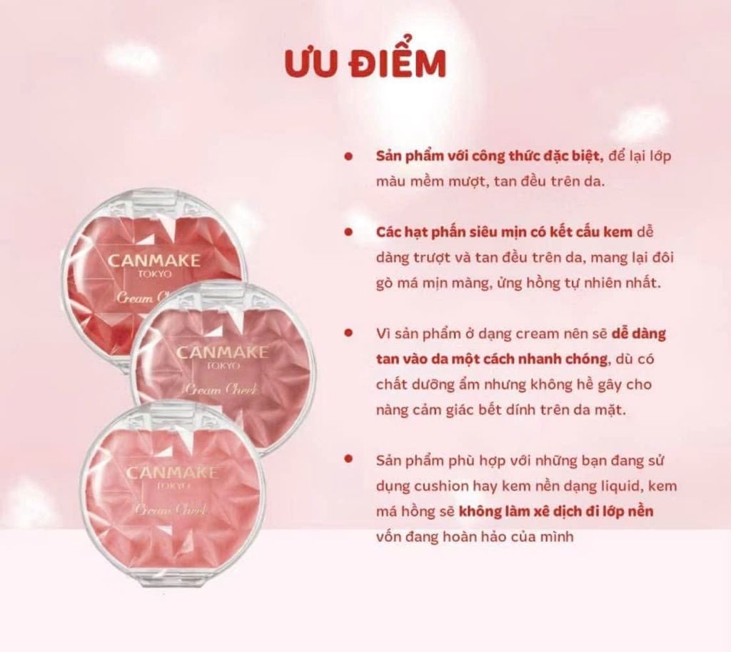 Má Hồng Dạng Kem Canmake Cream Cheek #P02