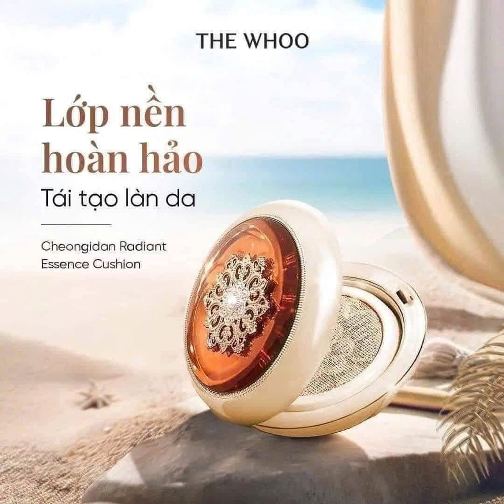 Set Cushion Whoo Hoa Hiên (Kèm 1 Lõi + 1 Cọ) Ko Tđ