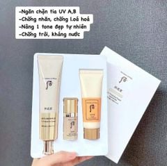 Set Kem Chống Nắng Chống Nhăn Whoo Anti-Wrinkle (75ml+40ml+8ml) Ko Tđ