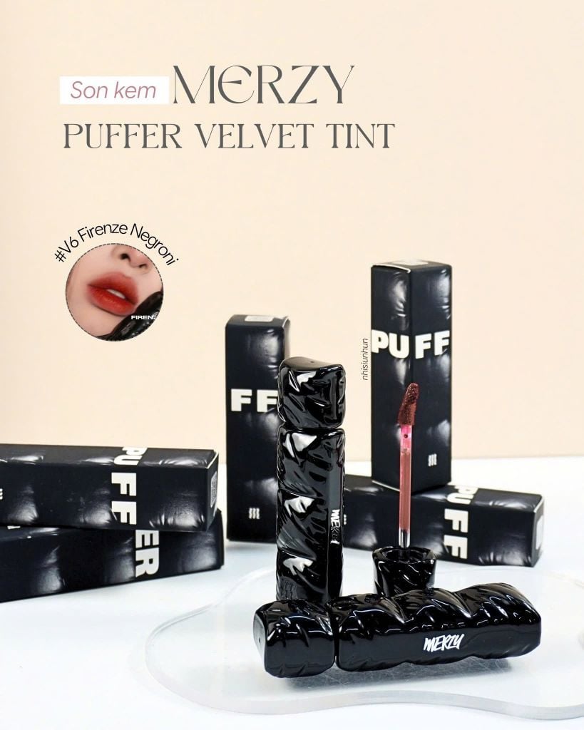 Son Kem Lì Merzy Puffer The First Velvet Tint #V6 Firenze Negroni