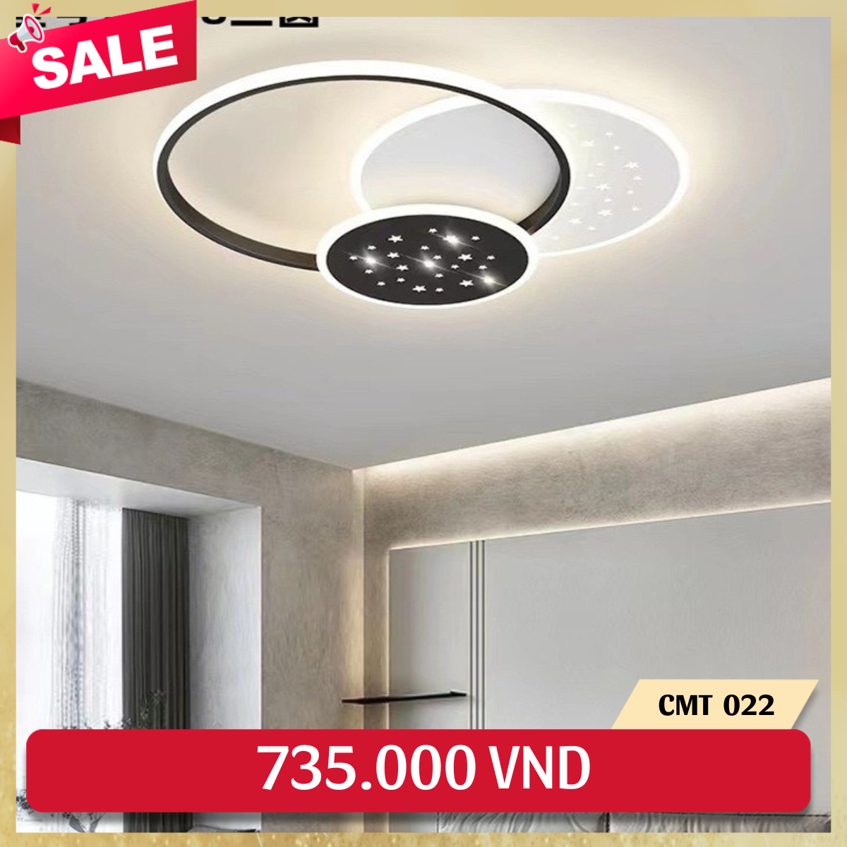  Đèn ốp trần CMT 017 