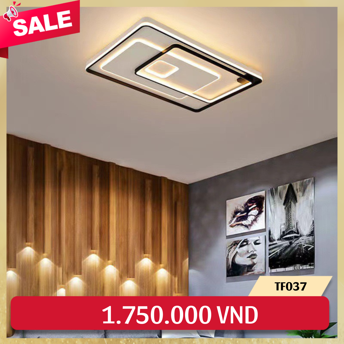  Đèn ốp trần thông minh hiện đại CMT 037 