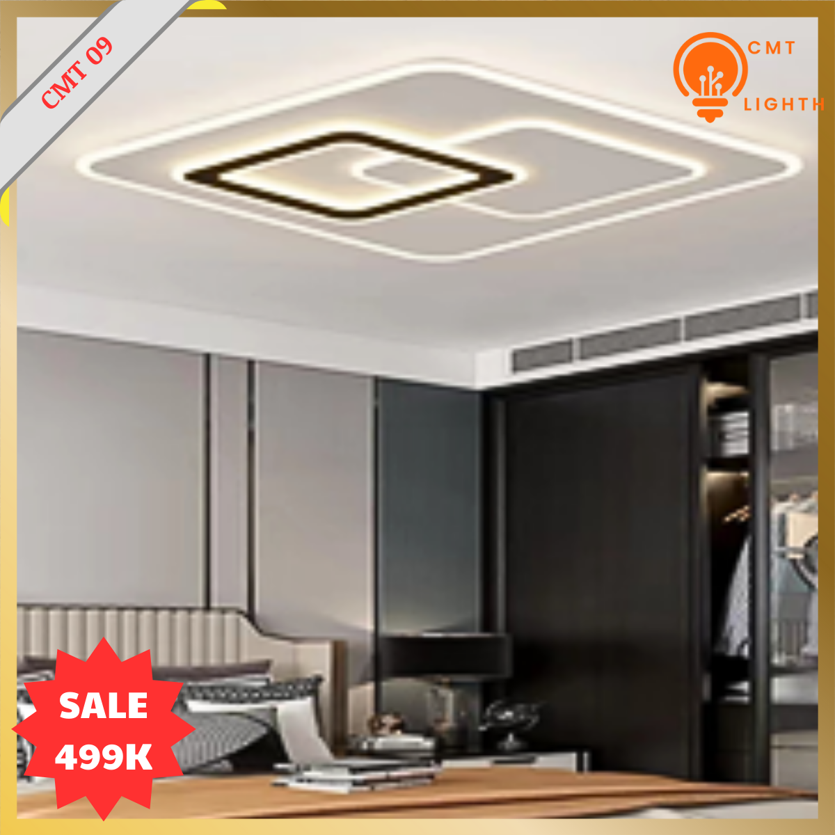  đèn led ốp trần siêu mỏng CMT 09 