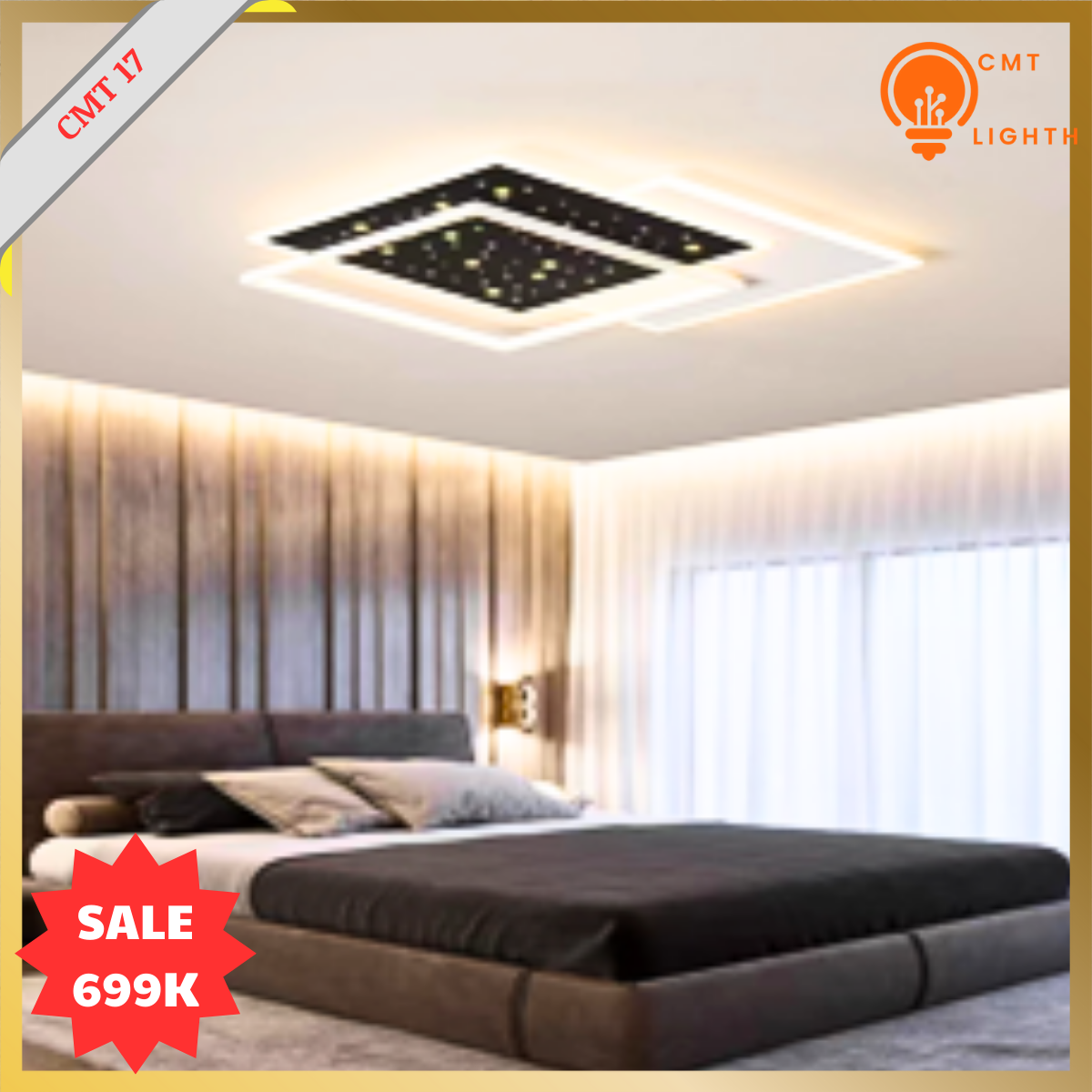  Đèn ốp trần CMT 017 