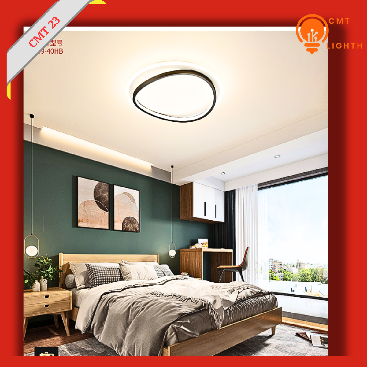  Đèn ốp trần tròn hiện đại CMT 023 