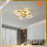  Đèn ốp trần  kèm Quạt trần cho phòng khách phòng ngủ phòng ngủ hiện đại, cao cấp CMT Q11 