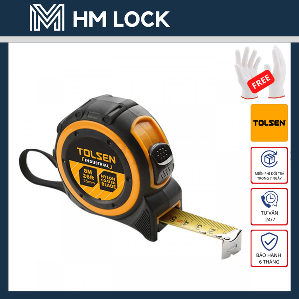 THƯỚC CUỘN TOLSEN 35006 - HÀNG CHÍNH HÃNG - HM LOCK