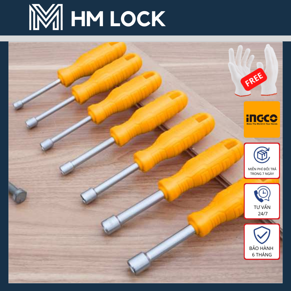 BỘ 7 TUA VÍT LỤC GIÁC INGCO - HÀNG CHÍNH HÃNG - HKNSD0701 - HM LOCK