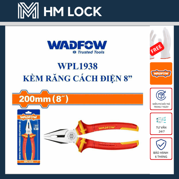 KỀM RĂNG CÁCH ĐIỆN WADFOW 6, 7, 8 INCH - HÀNG CHÍNH HÃNG - WPL1937