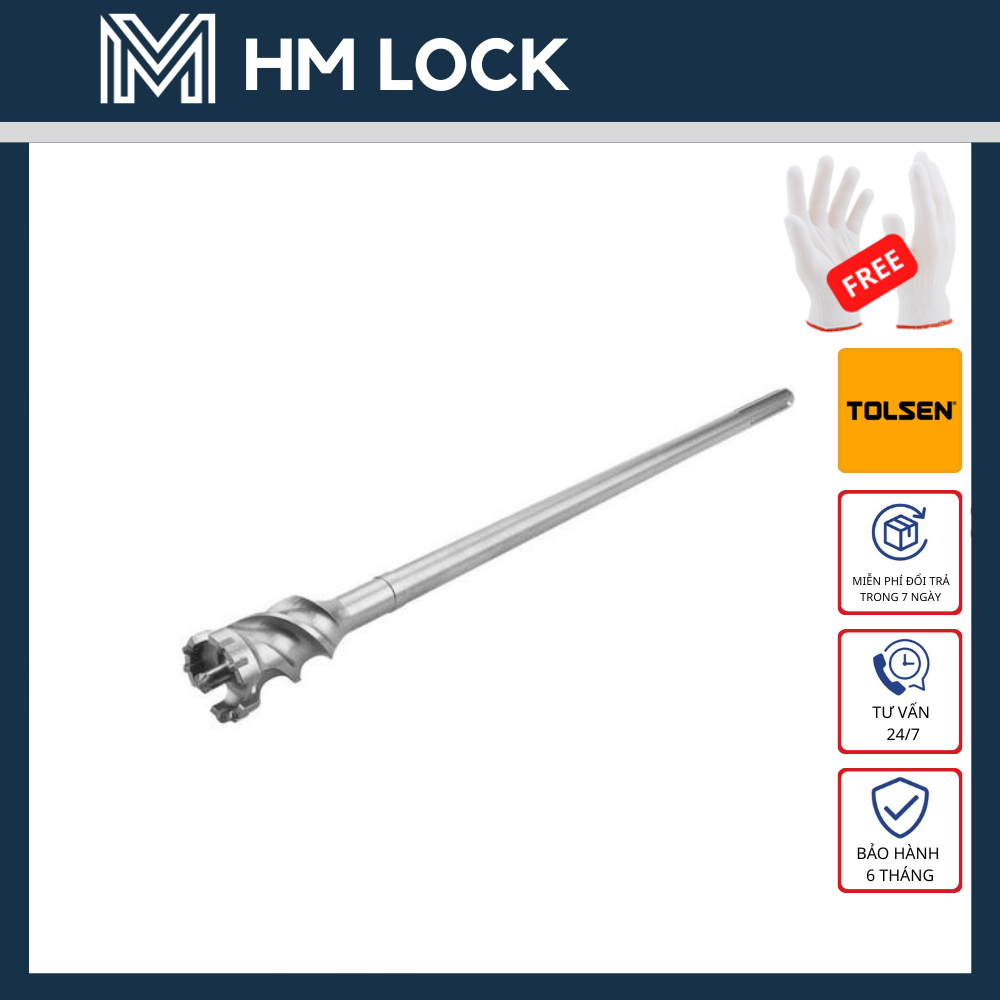 MŨI KHOAN HẦM CÔNG NGHIỆP 50X600MM TOLSEN 95035 - HÀNG CHÍNH HÃNG - HM LOCK