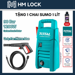 1200W MÁY XỊT RỬA TOTAL - KÈM 1 BỘ XỊT VÀ DÂY XỊT 3M - HÀNG CHÍNH HÃNG - TGT113026 - HM LOCK