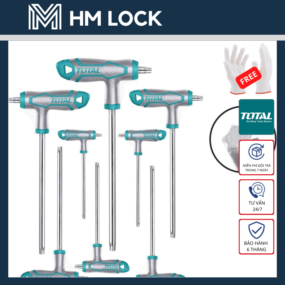 BỘ 8 CHÌA LỤC GIÁC BÔNG TAY CẦM CHỮ T - HÀNG CHÍNH HÃNG - THHW80836 - HM LOCK