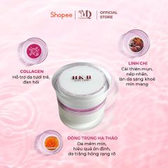 Kem Dưỡng Trắng Da Cao Cấp HK-II Collagen, Linh Chi, Đông Trùng Hạ Thảo 20G - Dưỡng Trắng Tự Nhiên, Cải Thiện Thâm Sạm