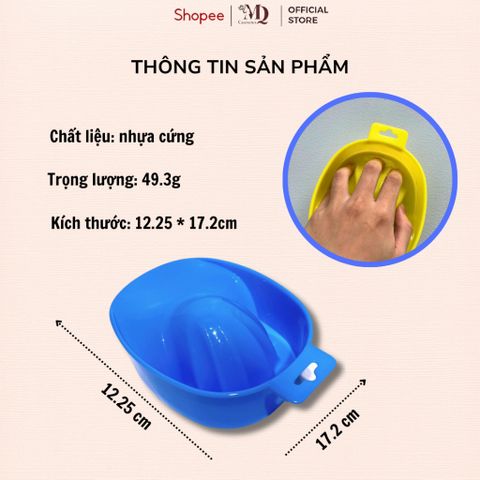 Bát Ngâm Tay Làm Nail Chuyên Dụng, Chất Liệu Nhựa Cao Cấp (Giao Màu Ngẫu Nhiên)