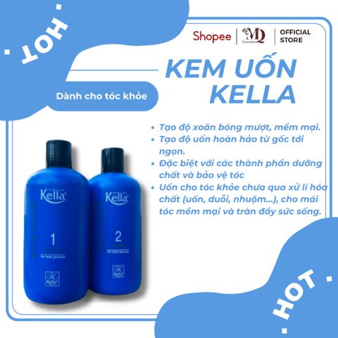 Kem Uốn Nóng Kella Tạo Độ Xoăn Bóng Mượt, Mềm Mại, Nhiều Dưỡng Chất Giúp Bảo Vệ Tóc (Chai 500ml)