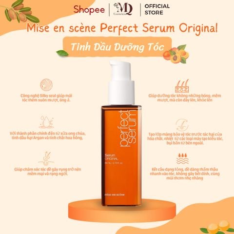 Tinh Dầu Dưỡng Tóc Mise en scène Perfect Serum Original, Dưỡng Tóc Suông Mượt, Ngăn Ngừa Gãy Rụng 80ml