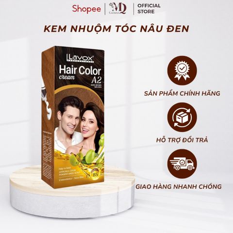 Thuốc Nhuộm Tóc Màu Nâu Đen Lavox Hair Color Cream 120ml