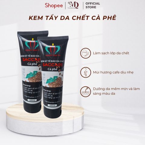 Kem Tẩy Da Chết Cà Phê Saccare, Tẩy Da Chết Mặt Và Body Tuýp 300ml