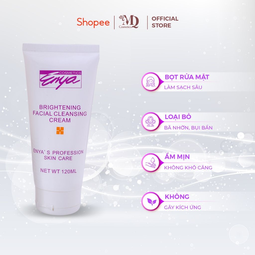 Sữa Rửa Mặt ENYA Sáng Da Cao Cấp 120ml  - Làm Sạch Sâu, Hạn Chế Bã Nhờn & Cấp Ẩm