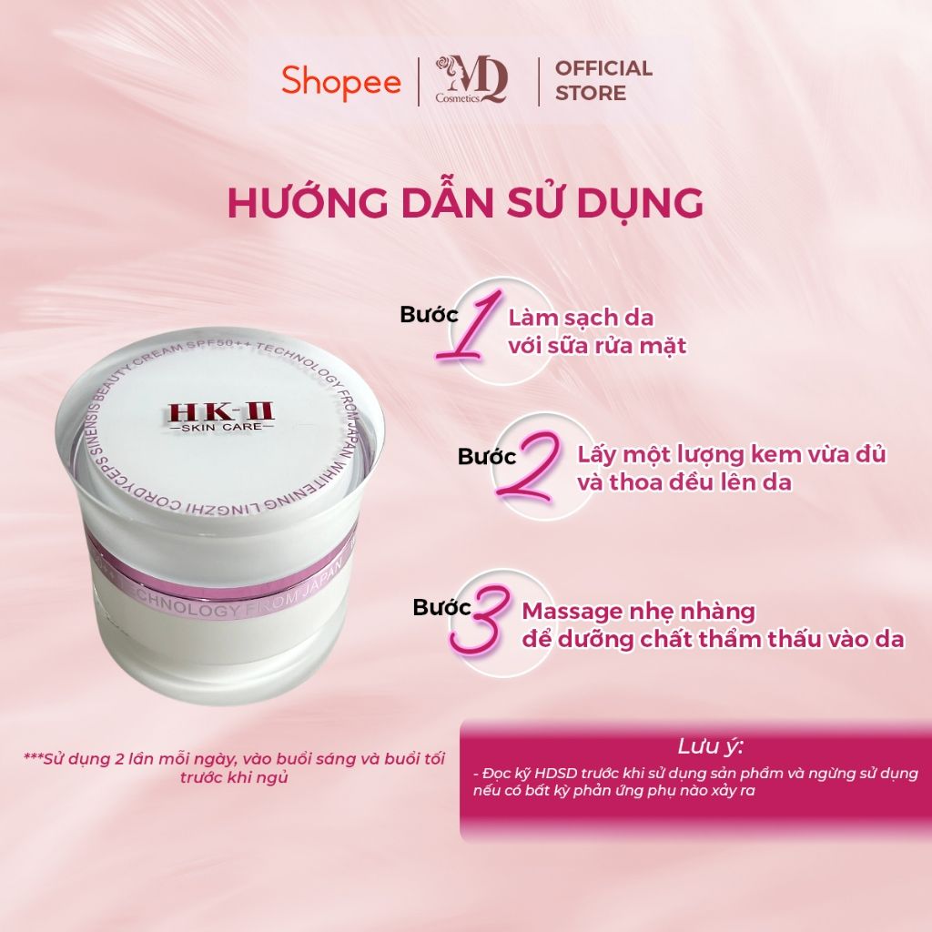 Kem Dưỡng Trắng Da Cao Cấp HK-II Collagen, Linh Chi, Đông Trùng Hạ Thảo 20G - Dưỡng Trắng Tự Nhiên, Cải Thiện Thâm Sạm