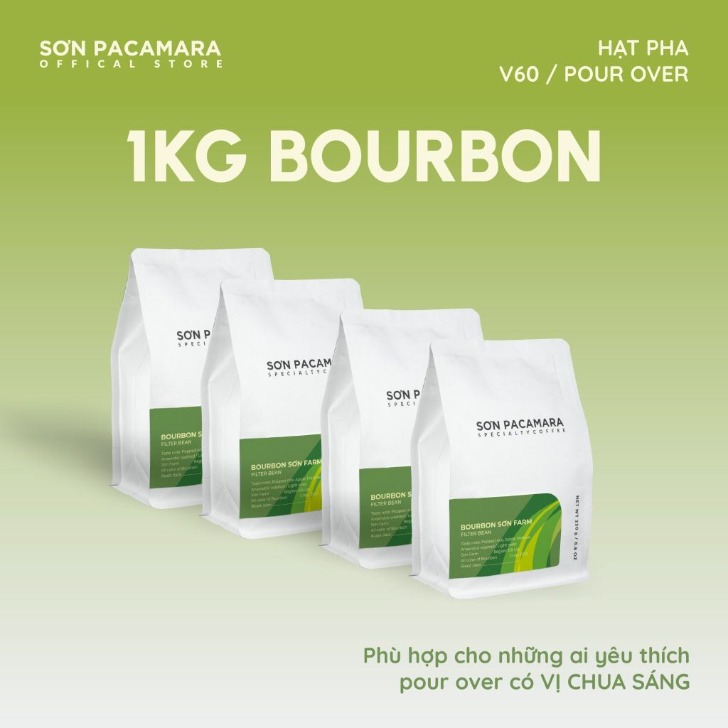 (Tiết kiệm 100K) Combo 1KG Bourbon Gói 250gr / 500gr - Phù Hợp Pha Pour Over