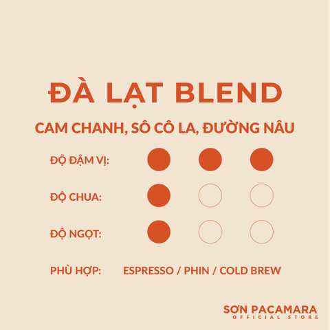 Cà Phê Đà Lạt Blend - Phù Hợp Espresso / Phin / Cold Brew - Rang Vừa