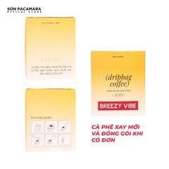 Cà Phê Phin Giấy Sơn Pacamara Gói Breezy Vibe, Xay Mới, 100% Arabica, Hương Trái Cây, Vị Nhẹ, Túi 14gr / Hộp 10 Túi