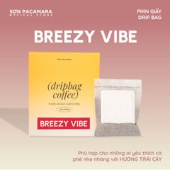 Cà Phê Phin Giấy Sơn Pacamara Gói Breezy Vibe, Xay Mới, 100% Arabica, Hương Trái Cây, Vị Nhẹ, Túi 14gr / Hộp 10 Túi