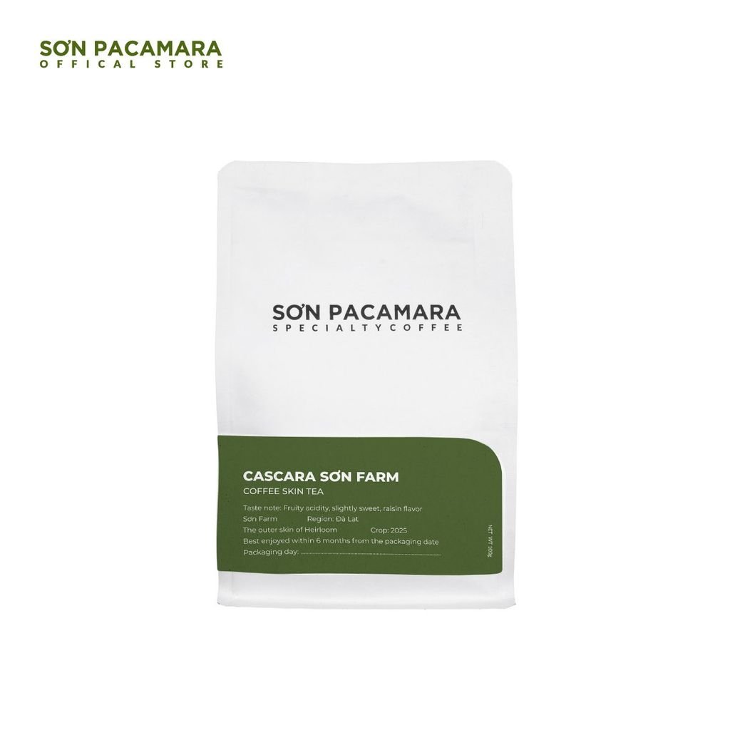 Trà Vỏ Cà Phê Cascara, Từ Trái Arabica Hái Chín 100%, Hương Trái Cây Khô, Vị Chua Thanh, Gói 100gr