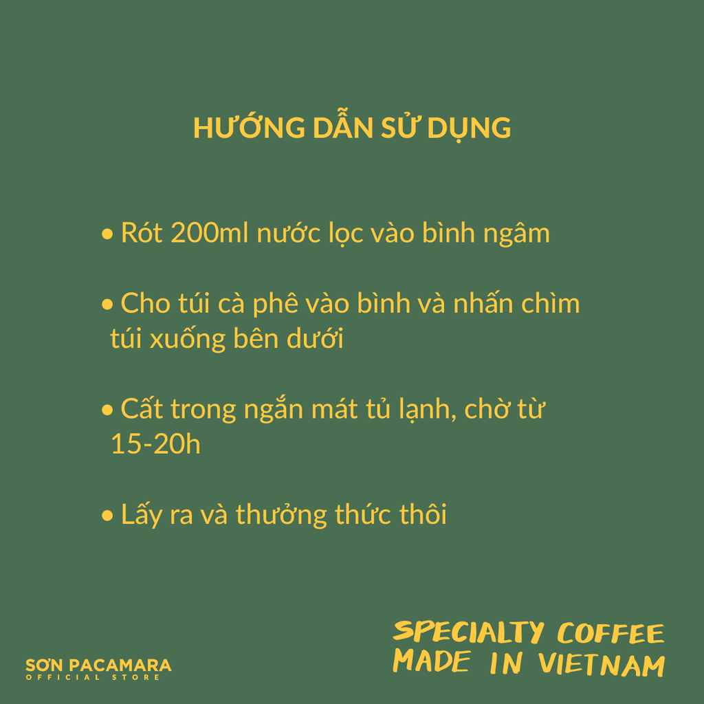 Cà Phê Cold Brew Túi Lọc Breezy Blend - 100% Arabica - Hương Trái Cây Nhiệt Đới, Ngọt Hậu
